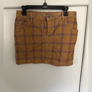 Tan plaid skirt
